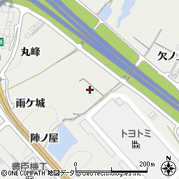 愛知県岡崎市樫山町雨ケ城周辺の地図