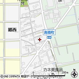 愛知県岡崎市高橋町屋敷周辺の地図