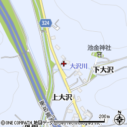 愛知県岡崎市池金町下大沢43周辺の地図