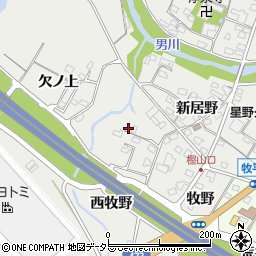 愛知県岡崎市樫山町新居野18周辺の地図