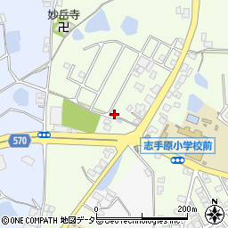 兵庫県三田市志手原873-72周辺の地図