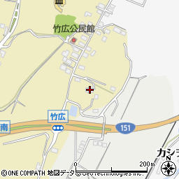 愛知県新城市竹広614周辺の地図