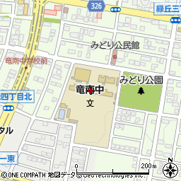 岡崎市立竜南中学校周辺の地図