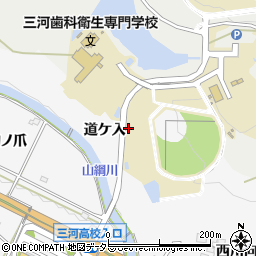 愛知県岡崎市藤川町道ケ入周辺の地図