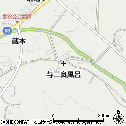 兵庫県宝塚市長谷与二良風呂周辺の地図