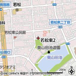 愛知県岡崎市若松東周辺の地図