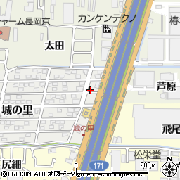京都府長岡京市城の里12-1周辺の地図