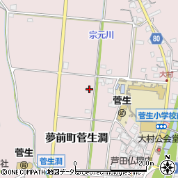兵庫県姫路市夢前町菅生澗837周辺の地図