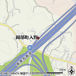静岡県藤枝市岡部町入野周辺の地図