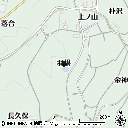 愛知県新城市有海羽根周辺の地図