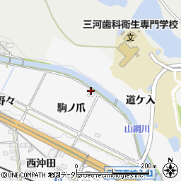 愛知県岡崎市藤川町駒ノ爪6周辺の地図