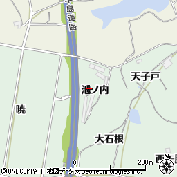 愛知県知多郡阿久比町植大池ノ内周辺の地図