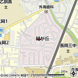 京都府長岡京市緑が丘周辺の地図