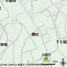 愛知県新城市有海前田周辺の地図
