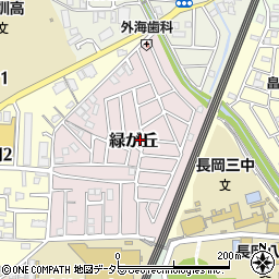 京都府長岡京市緑が丘15-10周辺の地図