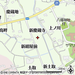 愛知県新城市矢部新慶蔵寺周辺の地図