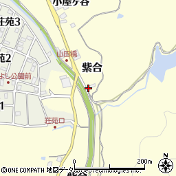 兵庫県川辺郡猪名川町紫合蟹ヶ谷周辺の地図