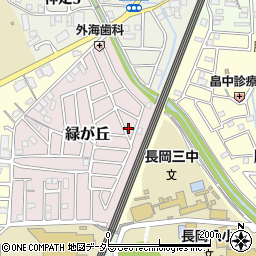 京都府長岡京市緑が丘9-11周辺の地図