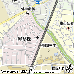 京都府長岡京市緑が丘9-7周辺の地図
