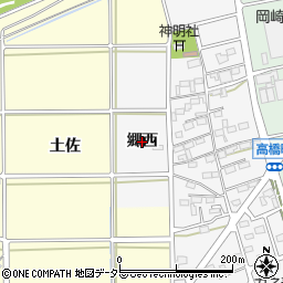 愛知県岡崎市高橋町（郷西）周辺の地図
