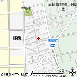 愛知県岡崎市高橋町周辺の地図