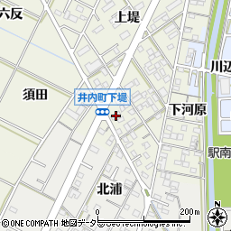 愛知県岡崎市井内町下堤49周辺の地図
