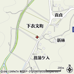 愛知県岡崎市下衣文町横枕周辺の地図