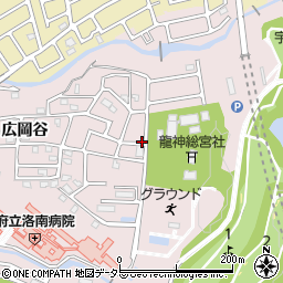京都府宇治市五ケ庄広岡谷周辺の地図