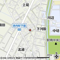 愛知県岡崎市井内町下堤32周辺の地図