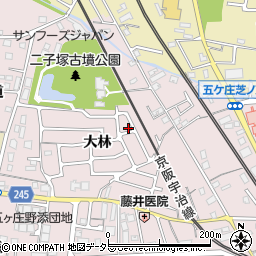京都府宇治市五ケ庄（大林）周辺の地図