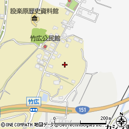 愛知県新城市竹広（高原）周辺の地図