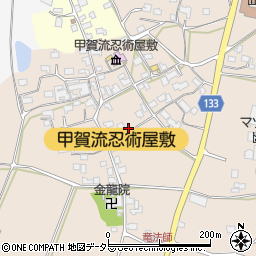 滋賀県甲賀市甲南町竜法師890周辺の地図
