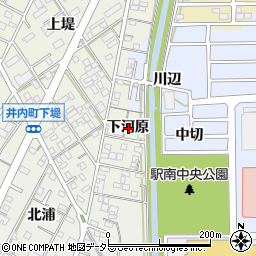 愛知県岡崎市井内町下河原周辺の地図