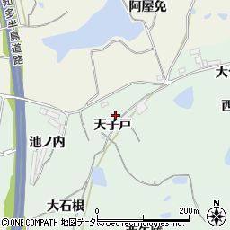 愛知県知多郡阿久比町植大天子戸周辺の地図