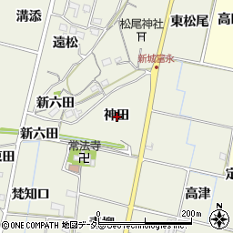 愛知県新城市富永神田周辺の地図