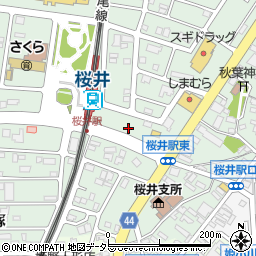 愛知県安城市桜井町（中新田）周辺の地図