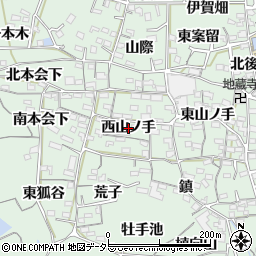 愛知県阿久比町（知多郡）植大（西山ノ手）周辺の地図