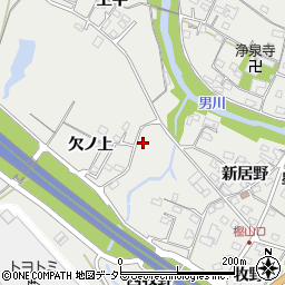 愛知県岡崎市樫山町欠ノ上20周辺の地図