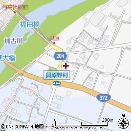兵庫県加東市貝原90周辺の地図