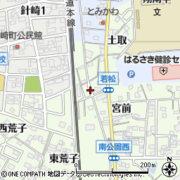 東若松周辺の地図