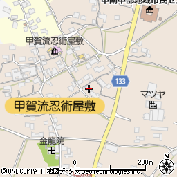 滋賀県甲賀市甲南町竜法師873周辺の地図