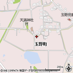 兵庫県加西市玉野町周辺の地図