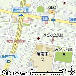 愛知県岡崎市緑丘周辺の地図
