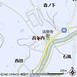 兵庫県宝塚市大原野高ケ内周辺の地図