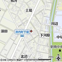 愛知県岡崎市井内町（下堤）周辺の地図