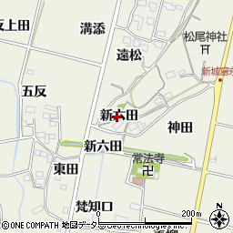 愛知県新城市富永新六田周辺の地図