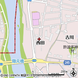 京都府宇治市五ケ庄西田周辺の地図