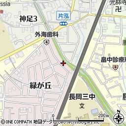 京都府長岡京市緑が丘1-13周辺の地図