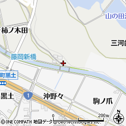 愛知県岡崎市岡町（上柿ノ木田）周辺の地図