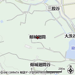 愛知県知多郡阿久比町植大傾城廻間周辺の地図